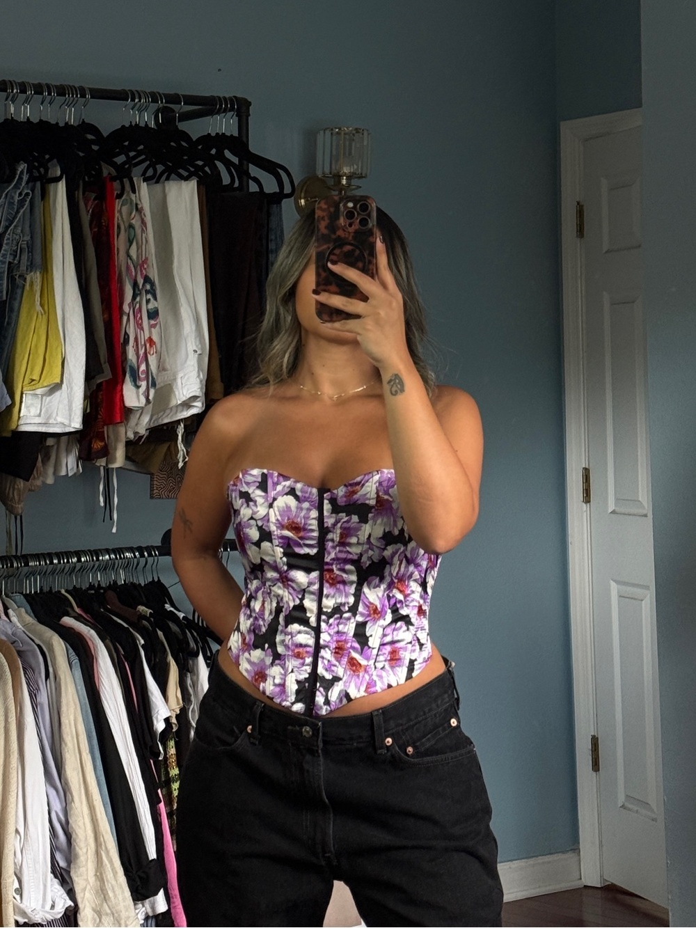 NWT Floral Corset Top